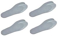 4 Pairs of Gray Odor Absorbing Activated Charcoal Shoe Insoles to Naturally Kill Off Smelly Sweat Cause