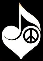 Music Heart Peace WHITE Vinyl Car/Laptop/Window/Wall Decal