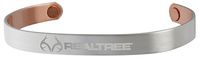 Sabona Realtree Brushed Silver Plated Copper Wristband, Large