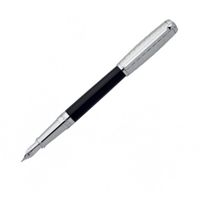 S.T. Dupont Elysee Duotone Fountain Pen - Black Lacquer/Palladium, Medium Nib 410670M