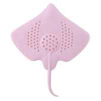 SOURBAN Silicone Sink Strainer Ray Shape Kitchen Drain Cover Hair Catcher,Pink