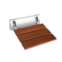 FLYSXP Bathroom Wall-Mounted Folding Stool Shower Room Door Wearing Shoes Maternity Room Dressing Room Seat Bath Stool (Color : Wood Color, Size : 32.8cm32cm)