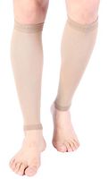 Doc Miller Premium Calf Compression Sleeve 1 Pair 20-30mmHg Graduated Support for Sports Running Circulation Recovery Shin Splints Varicose Veins (Tan Skin, XX-Large)