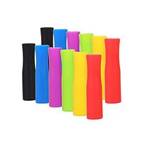 Magstonee 12 Pcs Silicone Straw Tips, Multicolored Food Grade Straws Tips Covers Only Fit for 6MM Outdiameter Wide(1/4 Inch) Stainless Steel Drinking Straws