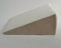 7" Bed Wedge (Ecru) - Supportive Foam - Great for Hernia, Pressure, Circulation, Pregnancy - Reading, Watching TV, Gaming - Made in USA