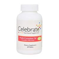 Celebrate Multi-Complete 36 Chewable with Iron - Mango Peach - 60 Count