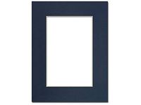 PA Framing, Single Mat, 9 x 12 inches Frame for 6 x 9 inches Photo Art Size - Cream Core/Yorktown Blue