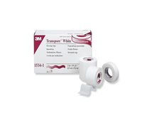 3M Transpore White Plastic Tape - 1 x 10 Yds - Box