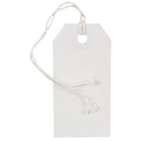 JAM PAPER Gift Tags with String - Small - 3 1/4 x 1 5/8 - White - Bulk 1000/Carton