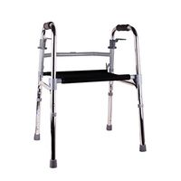 Rolling Walkers Walker Elderly Help Can Sit Lightweight Folding Walker Non-Slip Aluminum Alloy Anti-Slip Anti-Fall Elderly Armrest (Color : Silver, Size : 534574CM)
