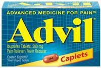 5568348 PT# 573016040 Advil Ibuprofen Caplet 200mg 100/Bt Made by Wyeth Consumer Healthcare