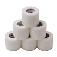Self Adherent Cohesive Wrap Bandages 6 Count 2" x 5 Yards, No Latex, Self Adhesive Non Woven Bandage Rolls, FDA Approved （White）