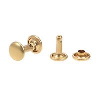uxcell 20 Sets Double Cap Rivets Round Rivet Fasteners for Leather Craft Decorations 7mm 10mm