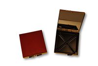 Budd Leather Company Leather Covered 4 Section Square Pill Box, Red, 6.4 Ounce