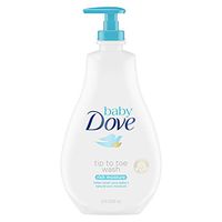 Baby Dove Tip to Toe Baby Wash and Shampoo Rich Moisture 20 oz For Baby's Delicate Skin Washes Away Bacteria, Tear-Free and Hypoallergenic