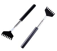 Gresdent 2Pack Telescoping Back Scratcher - Portable Extendable Metal Back Scratchers/Hand Massager for Thanksgiving, Birthday, Christmas Gifts (Black)