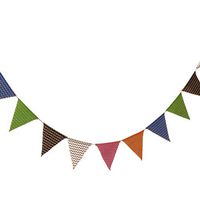 Meidexian888 Colored Linen Flag,12pcs Party Christmas Wedding Decoration 18x20cm