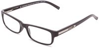 Foster Grant Men's Brandon Non Polarized Rectangular Reading Glasses, Black, 50 mm 1.5