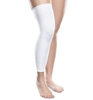 Knit-Rite 18 Inch Knee Interface Tapered Sleeve - Coolmax & Lycra (White, 7 Inch x 5 Inch, 1 Sleeve)