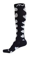 Compression Socks (1 pair) for Women & Men by A-Swift (Solemn Hearts, S/M)
