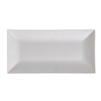 PacknWood Bio 'n' Chic Rectangular Natural Sugarcane Plate -7"L x 3 1/2"W x 1/2"H