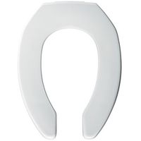 Bemis 3L2150T 000 Medic-Aid Plastic Raised Open Front Toilet Seat with Cover and 3-Inch Lift, Elongated, White by Bemis