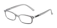 Readers.com Reading Glasses: The Brookside Reader, Plastic Rectangle Style for Men and Women - Grey, 1.75