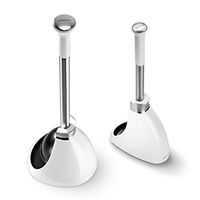 simplehuman toilet brush and toilet plunger set white