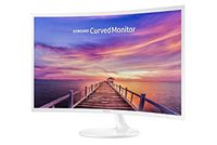 Samsung 32-Inch Widescreen FHD Curved LED Monitor, 1920x1080 Resolution, 16:9 Aspect Ratio, 4ms Response Time, 178 Degrees Viewing Angles, 3,000:1 Static Contrast Ratio, HDMI, Display Port, White