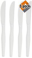 A Dixie KH207 DXEKH207 Heavyweight Plastic Cutlery Knives (100 Count), White, 3 Pack