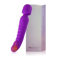 Perfect Computer Vibrator LED Light -7 Speed Heating Mode USB Cable Rechargeable Waterproof Whisper Quiet Wand Massager Design