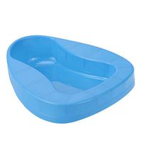 SUPVOX Plastic Bed Pan Smooth Countoured Bariatric Bedpan Bedridden Paralyzed Elderly Care Bedpan Plastic Toilet Bowl (Blue)
