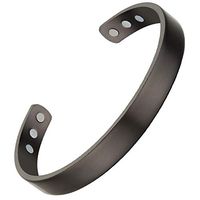 Copper Magnetic Therapy Bracelet Arthritis Pain Relief Bangle Weight Loss Dark Grey Mens Women