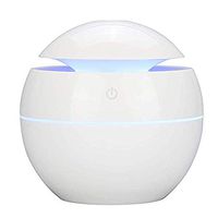 ELLAGLVS Aroma Diffuser Essential Oil Oil Cool Mist Humidifier with USB Plug LED Light 7 Color LED Lights Colorful for Home Night Light Office Portable Desktop (White, 5)