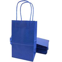 Kelkaa Party Kraft Paper Bags, 24pcs 5.25X3.5X8.5 Inches Gift Bags with Handles for Birthday, Wedding Party Favors, Bachelorette Party, Paper Tote Bags, Party Themes, Royal Blue (Small)