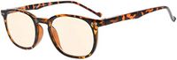 Eyekepper Blue Light Filter Reading Glasses for Women Men Reading Computer Screen Blocking UV Rays Anti Glare Vintage Small Frame Digital Readers，Tortoise +1.50
