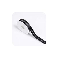 25mm 5M Just for You Printed Polyester Ribbon for Wedding Christmas Party Decorations DIY Bow Craft Ribbons Card Gifts Wrapping,Black