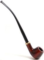Mr. Brog Churchwarden Tobacco Pipe - Model No: 14 Churchwarden Brown Shades - Pear Wood Roots - Hand Made