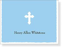 Blue Christening Note Cards - 10 Cards / Envelopes