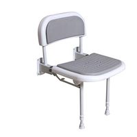 Aluminium Alloy Elderly Bath Chair Bathroom Folding Durable with Legs with Armrest Bath Stool Pregnant Woman Child Disabled Handicap Safety Seating (b)
