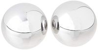 Solid Stainless Steel Plain Chi Balls, Hand Massage Balls, Hand Massaging Balls, Cloisonne Balls, Baoding Balls 1-1/4" Balls