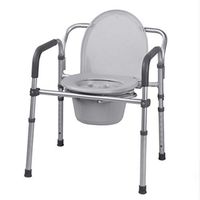 LINYUYI Old Man Shower Chair,Aluminum Alloy Sitting in A Toilet Chair Adjustable Folding Portable Stool