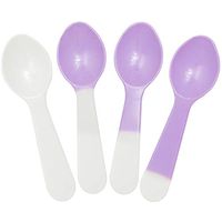 Frozen Dessert Supplies 3 Inch Mini Tasting Color Changing Spoons White to Purple - Colorful Plastic Spoons - Made in USA! 100 Count