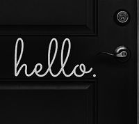 Creative Concepts Ideas Hello Lowercase Door Décor CCI Decal Vinyl Sticker|Cars Trucks Vans Walls Laptop|White|7.5 x 3.75 in|CCI2224