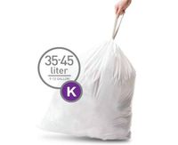 Simplehuman Bin Trash Can Bags Liners New 35-45l Litres Size K Pack of 20