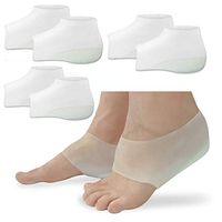 ORANDESIGNE Invisible Increase Height Insoles Gel Heel Height Increase Socks Comfortable Heel Lift Pads(3 Pairs)