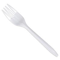Daxwell Plastic Forks, Medium Weight Polypropylene (PP), Wrapped, White, 5 7/8", A10001485 (Case of 1,000)