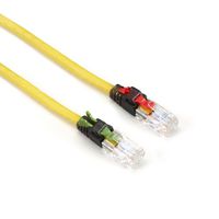 LockPORT CAT6 Secure/Key Locking Patch Cable, Yellow, 15-ft. (4.5-m)