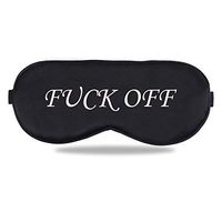 Sleep Eye Mask for Men Women, Night Sleep Mask, Block Out Light, Soft Comfort Eye Shade Cover for Travel Office Home Blindfold with Adjustable Strap Black (Off White)