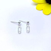 1set Lovely Women Girl Gift Paper Clip Drop Earring Earring Fashion Jewelry Accessory Good Fine Accessories Stylish Womens Cheap Bright Designer Prom Bangle